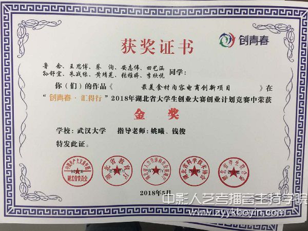 湖北省大學生創業大賽金獎證書.jpg